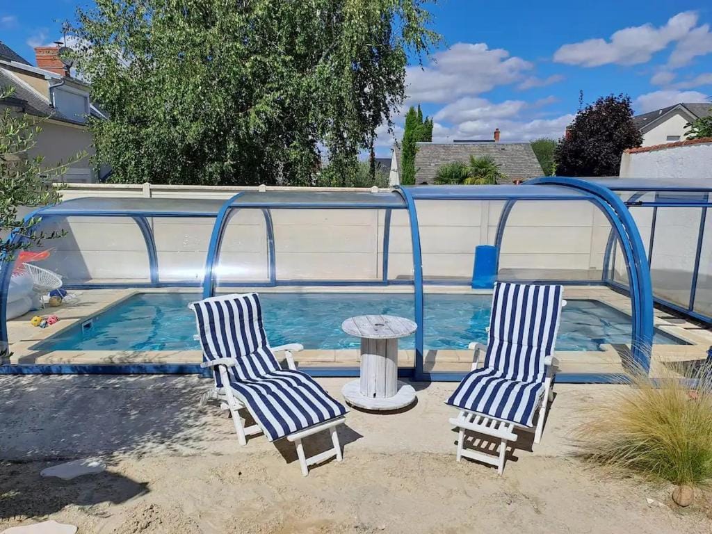 Chambre bleue avec accès plage — 1